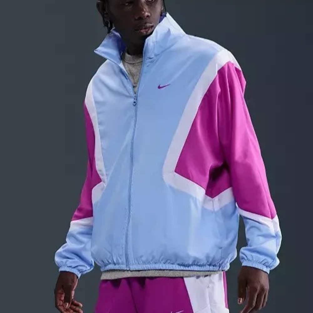 Nike Men's Size L Dri-FIT Woven Icon Basketball Jacket FZ0248-468 Vivid Purple
